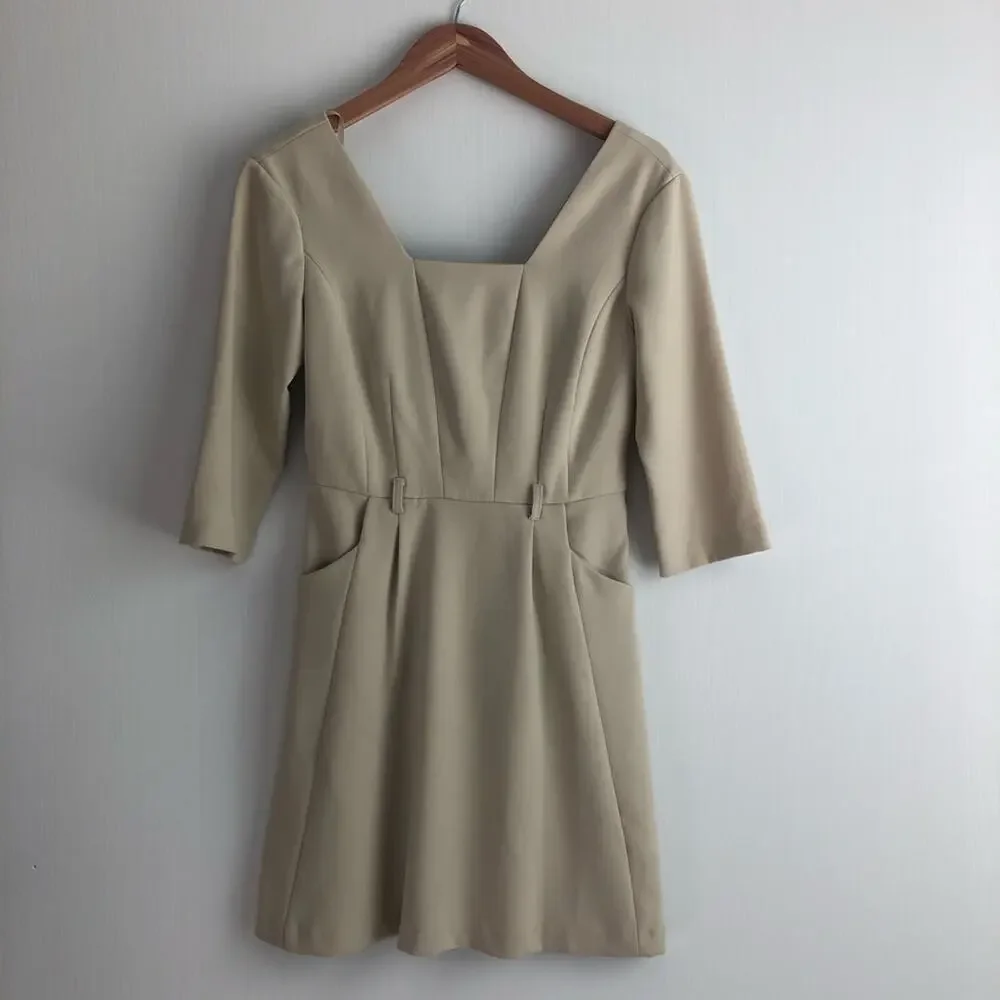 Kensie ivory dress 3/4 length sleeve